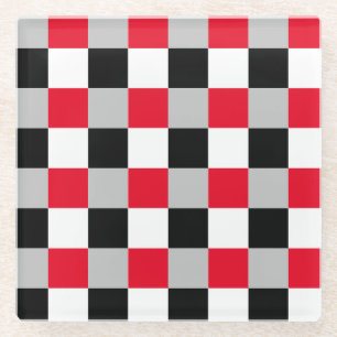 Dessous-de-verre En Verre Motif de tableau de contrôle modifiable