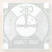 Dessous-de-verre En Verre MOTIF de test CBC (Dos)