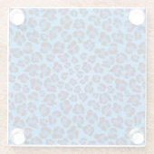 Dessous-de-verre En Verre motif de texture de léopard bleu (Dos)
