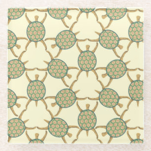 Dessous-de-verre En Verre Motif de tortue