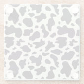 Dessous-de-verre En Verre Motif de vache noir et blanc Imprimer (Dos)