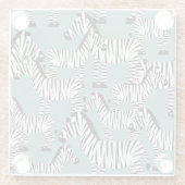 Dessous-de-verre En Verre Motif de zèbre (Dos)