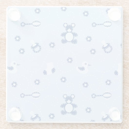 Dessous-de-verre En Verre Motif d'édredon de bébé (Dos)