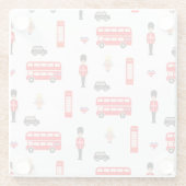 Dessous-de-verre En Verre Motif des symboles d'Angleterre (Dos)