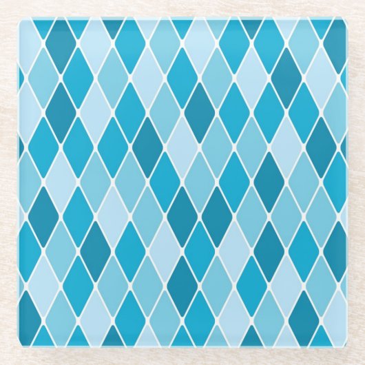 Dessous-de-verre En Verre Motif d'hiver de harlequin (Devant)