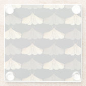 Dessous-de-verre En Verre Motif d'or (Dos)