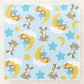 Dessous-de-verre En Verre Motif D'Ours, Mignonnes Ours, Nounours, Étoiles (Devant)