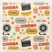 Dessous-de-verre En Verre Motif du cinéma (Devant)