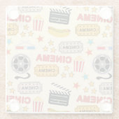 Dessous-de-verre En Verre Motif du cinéma (Dos)