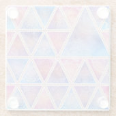 Dessous-de-verre En Verre Motif du triangle Mandala (Dos)