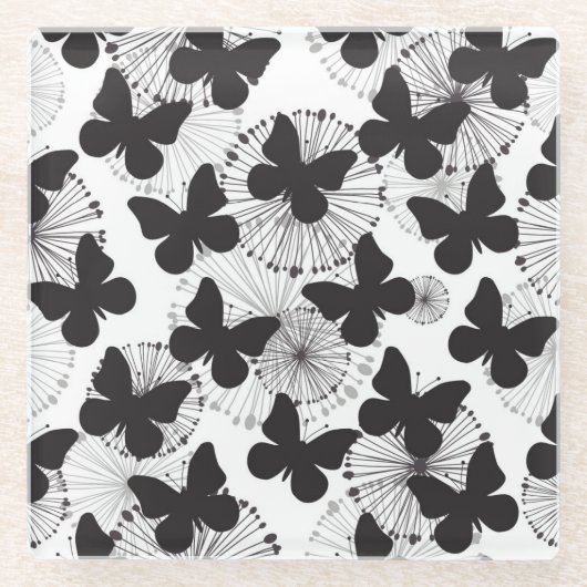 Dessous-de-verre En Verre motif d'un papillon (Devant)