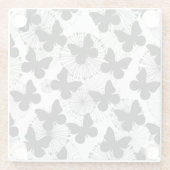 Dessous-de-verre En Verre motif d'un papillon (Dos)