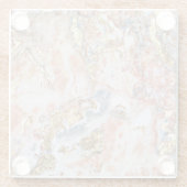 Dessous-de-verre En Verre Motif en marbre (Dos)