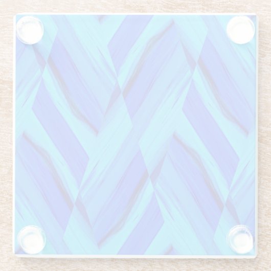 Dessous-de-verre En Verre Motif en marbre bleu Cobalt complexe (Dos)