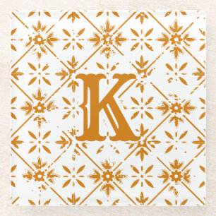 Dessous-de-verre En Verre Motif espagnol Carrelage désorganisé  