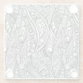 Dessous-de-verre En Verre Motif ethnique 3 (Dos)
