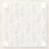 Dessous-de-verre En Verre Motif ethnique d'ensemble de plume (Dos)