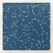 Dessous-de-verre En Verre Motif étoile Constellation (Devant)