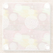 Dessous-de-verre En Verre Motif floral 2 (Dos)