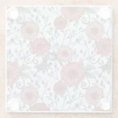 Dessous-de-verre En Verre Motif floral 3 (Dos)