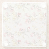 Dessous-de-verre En Verre Motif floral 3 d'élégance abstraite (Dos)