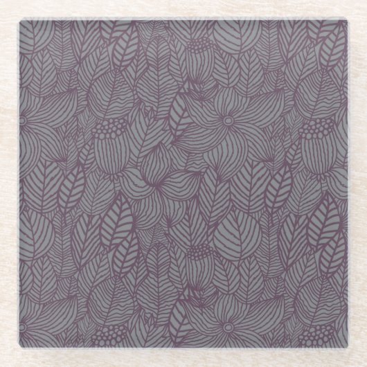 Dessous-de-verre En Verre Motif floral 7 (Devant)