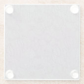 Dessous-de-verre En Verre Motif floral 7 (Dos)