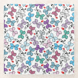 Dessous-de-verre En Verre Motif floral de Valentine