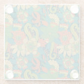 Dessous-de-verre En Verre Motif floral d'été (Dos)