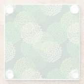 Dessous-de-verre En Verre Motif floral vert (Dos)