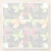 Dessous-de-verre En Verre Motif foncé d'automne (Dos)
