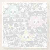 Dessous-de-verre En Verre Motif fou d'oiseaux (Dos)