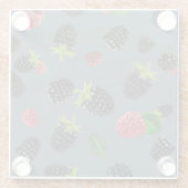 Dessous-de-verre En Verre Motif framboise 2 (Dos)