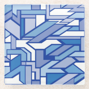 Dessous-de-verre En Verre Motif géométrique 2