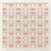 Dessous-de-verre En Verre Motif géométrique dans le style aztèque 3 (Devant)