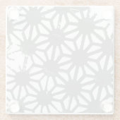 Dessous-de-verre En Verre Motif géométrique gris (Dos)