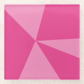 Dessous-de-verre En Verre Motif géométrique triangles (Devant)