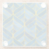 Dessous-de-verre En Verre Motif Gold Blue Grunge (Dos)