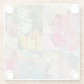 Dessous-de-verre En Verre Motif grunge floral d'art (Dos)