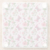 Dessous-de-verre En Verre Motif joli papillon Cerise, Fruit Kawaii brillant (Dos)