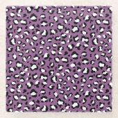 Dessous-de-verre En Verre Motif léopard, Spots léopards, Leopard pourpre (Devant)