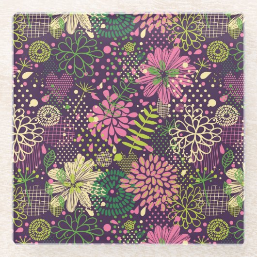 Dessous-de-verre En Verre Motif lumineux (Devant)