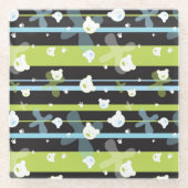 Dessous-de-verre En Verre Motif mignon avec peu d'ours (Devant)