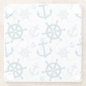Dessous-de-verre En Verre motif nautique (Dos)