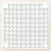 Dessous-de-verre En Verre Motif noir blanc Houndstooth (Dos)