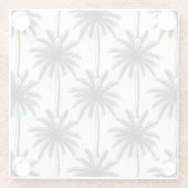 Dessous-de-verre En Verre Motif Paint Drop Palm Tree (Dos)