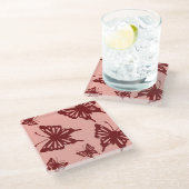 Dessous-de-verre En Verre motif papillon 2 (Incliné)