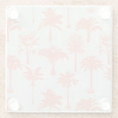 Dessous-de-verre En Verre Motif Pastel Palm Tree (Dos)