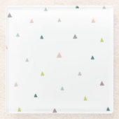 Dessous-de-verre En Verre Motif Pastel Triangle (Devant)