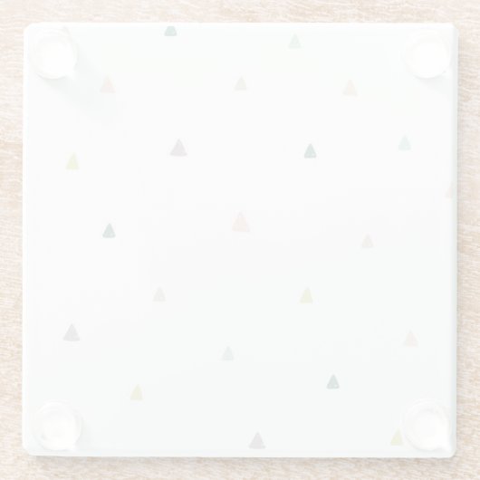 Dessous-de-verre En Verre Motif Pastel Triangle (Dos)